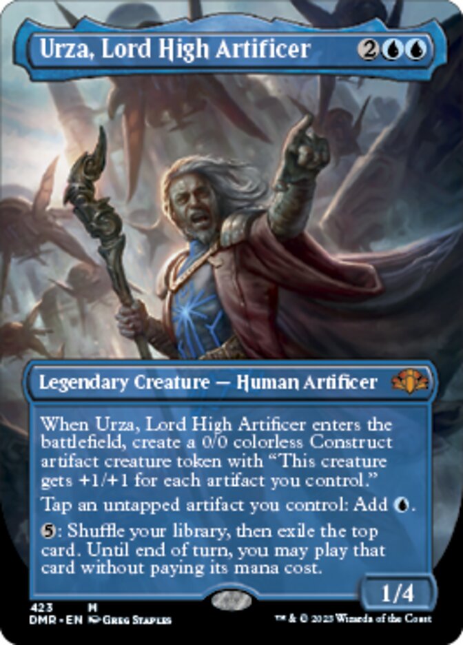 Urza, Lord High Artificer (Borderless Alternate Art) [Dominaria Remastered] | Empire Gaming NC