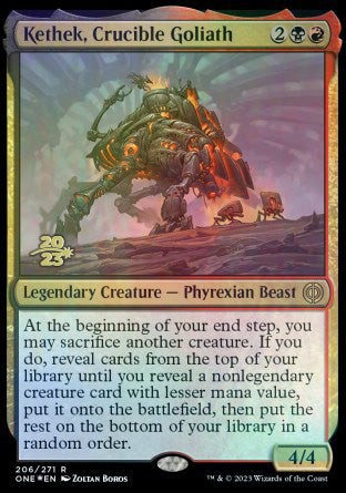 Kethek, Crucible Goliath [Phyrexia: All Will Be One Prerelease Promos] | Empire Gaming NC