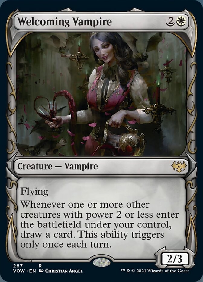 Welcoming Vampire (Showcase Fang Frame) [Innistrad: Crimson Vow] | Empire Gaming NC