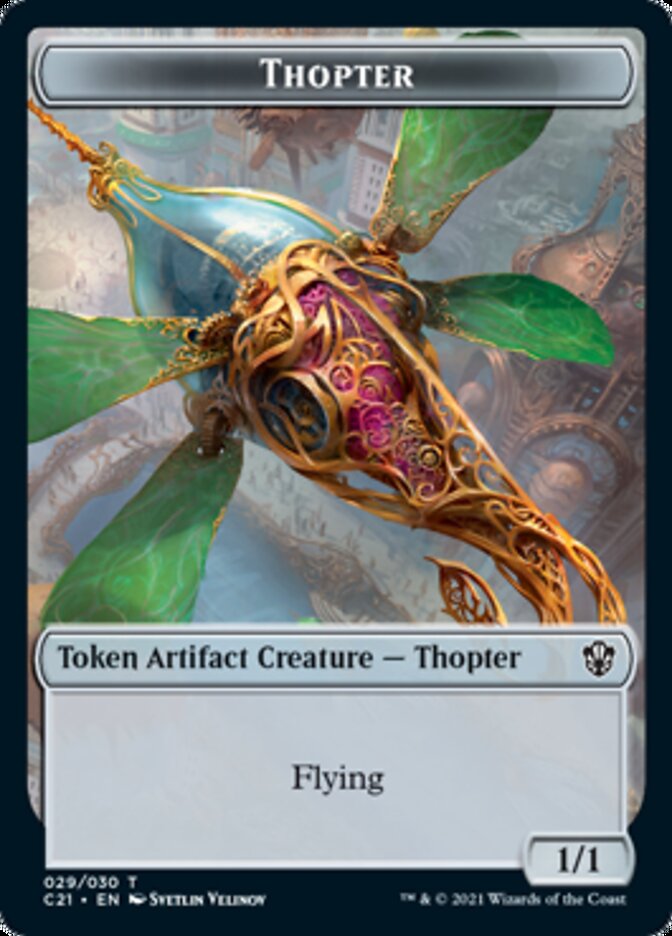 Golem (026) // Thopter Token [Commander 2021 Tokens] | Empire Gaming NC