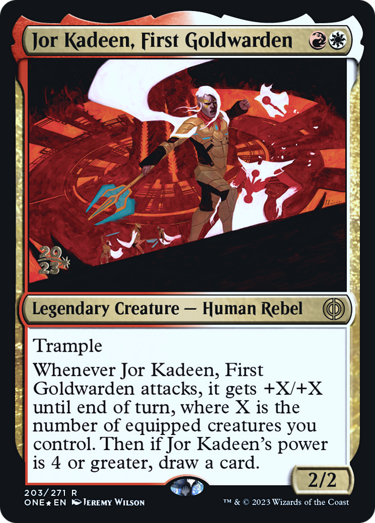 Jor Kadeen, First Goldwarden [Phyrexia: All Will Be One Prerelease Promos] | Empire Gaming NC