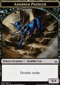 Adorned Pouncer // Warrior Double-sided Token [Hour of Devastation Tokens] | Empire Gaming NC