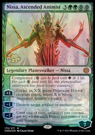 Nissa, Ascended Animist [Phyrexia: All Will Be One Prerelease Promos] | Empire Gaming NC