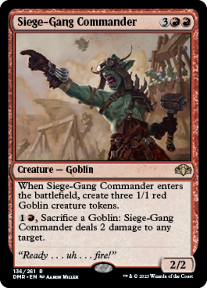 Siege-Gang Commander [Dominaria Remastered] | Empire Gaming NC