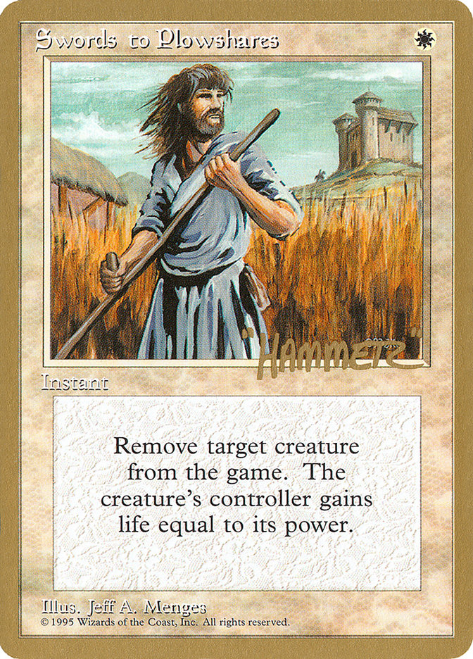 Swords to Plowshares (Shawn "Hammer" Regnier) [Pro Tour Collector Set] | Empire Gaming NC