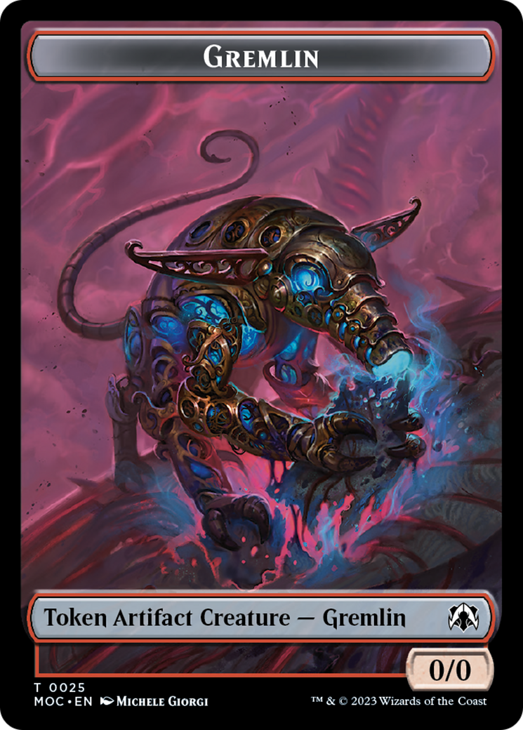 Treasure // Gremlin Double-Sided Token [March of the Machine Commander Tokens] | Empire Gaming NC