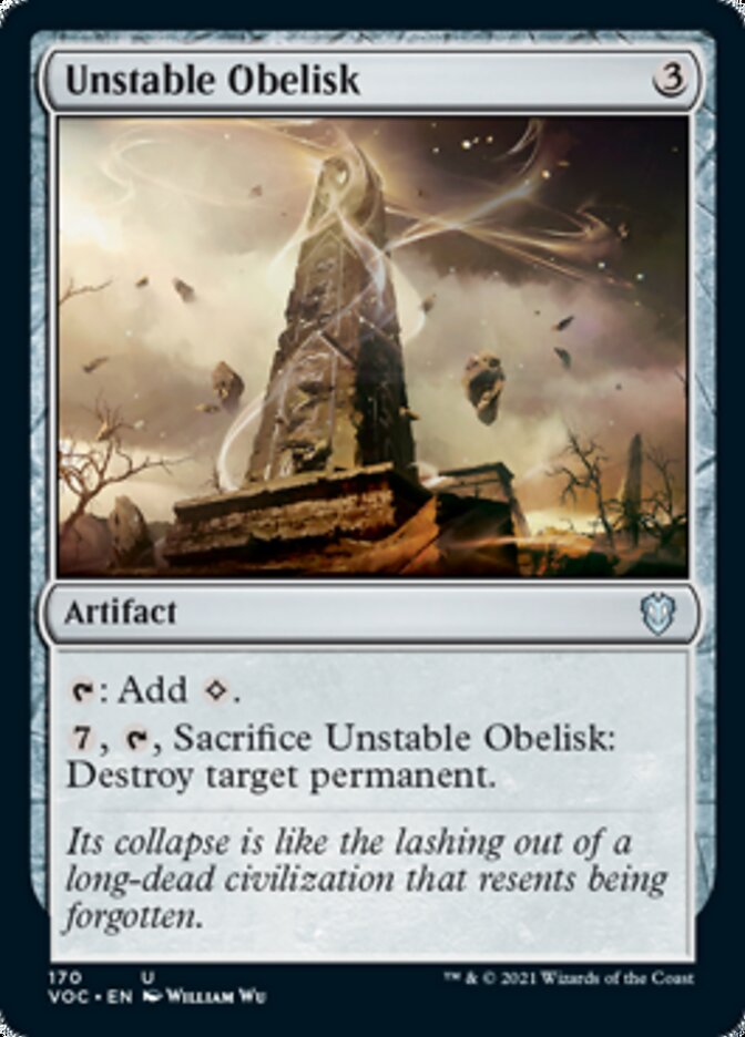 Unstable Obelisk [Innistrad: Crimson Vow Commander] | Empire Gaming NC