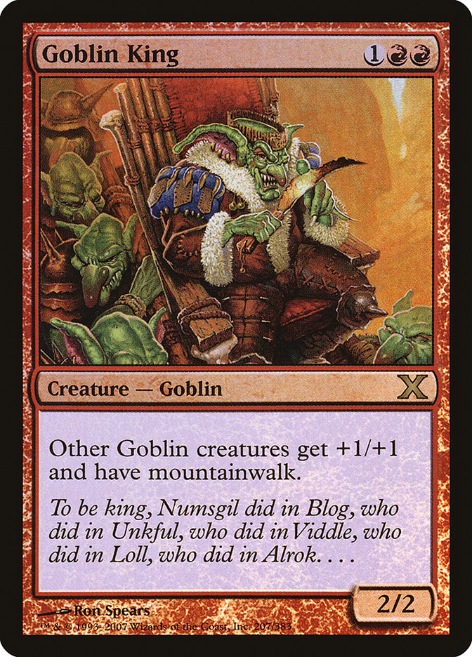 Goblin King (Premium Foil) [Tenth Edition] | Empire Gaming NC