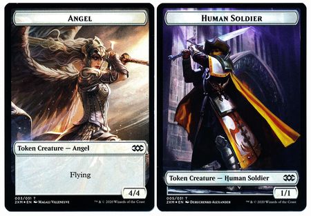 Angel // Human Soldier Double-sided Token [Double Masters Tokens] | Empire Gaming NC