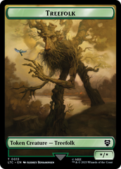 Beast // Treefolk Double Sided Token [The Lord of the Rings: Tales of Middle-Earth Commander Tokens] | Empire Gaming NC