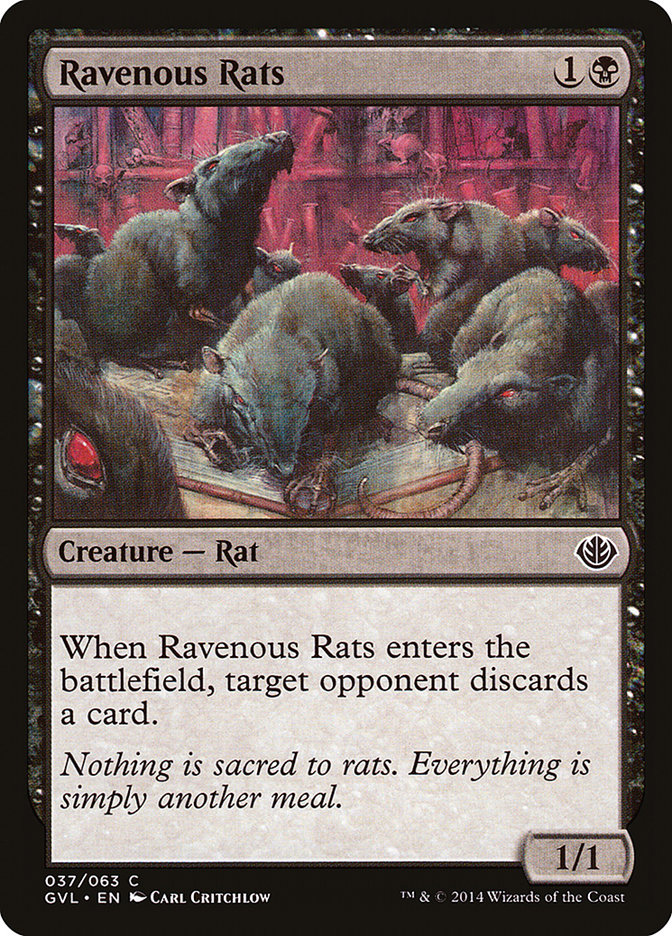 Ravenous Rats (Garruk vs. Liliana) [Duel Decks Anthology] | Empire Gaming NC