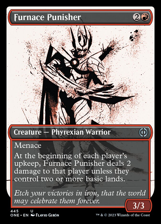 Furnace Punisher (Showcase Ichor Step-and-Compleat Foil) [Phyrexia: All Will Be One] | Empire Gaming NC