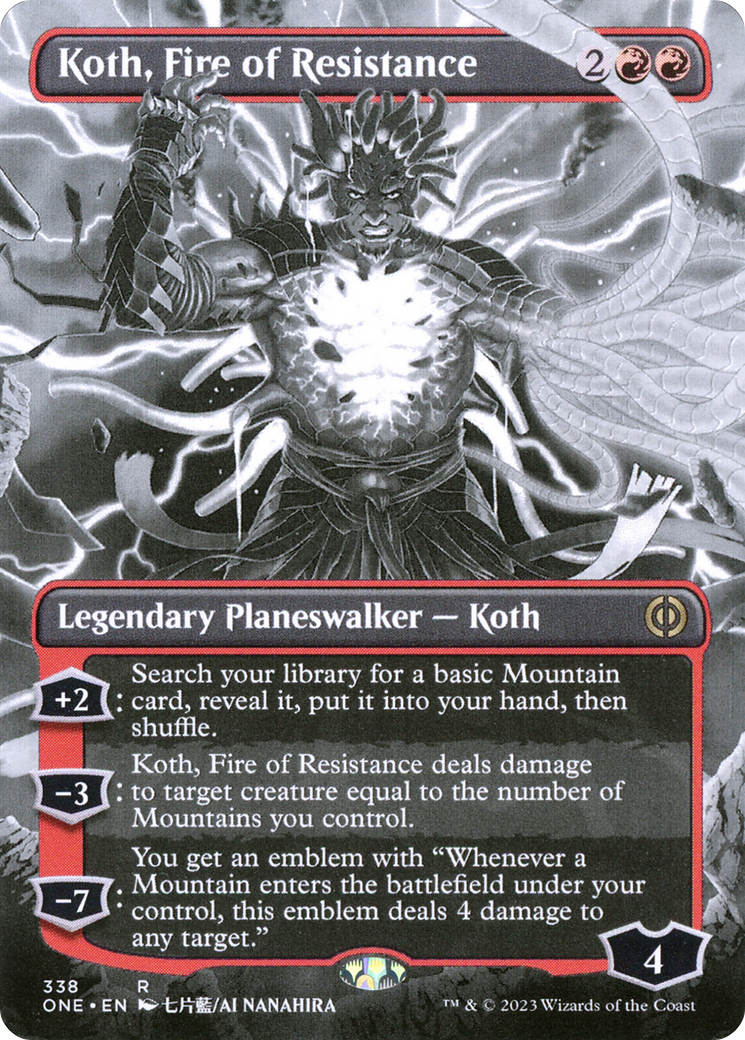 Koth, Fire of Resistance (Borderless Manga) [Phyrexia: All Will Be One] | Empire Gaming NC