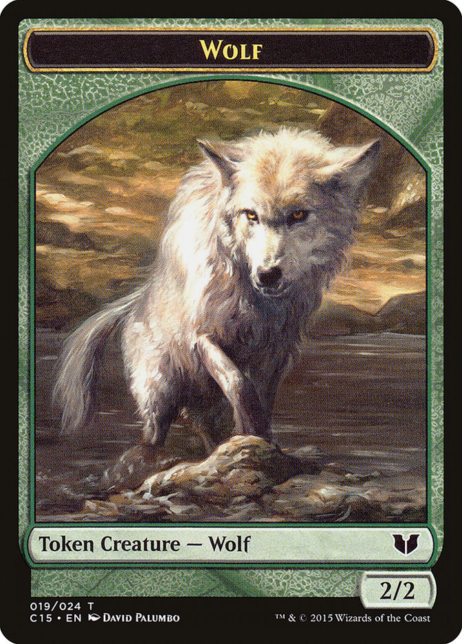 Wolf // Zombie Double-Sided Token [Commander 2015 Tokens] | Empire Gaming NC