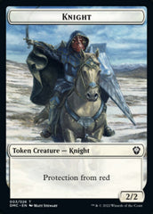 Zombie Knight // Knight Double-sided Token [Dominaria United Commander Tokens] | Empire Gaming NC