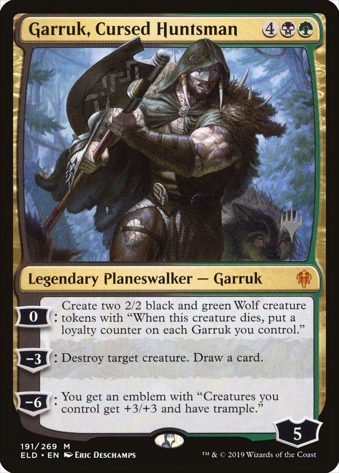 Garruk, Cursed Huntsman (Promo Pack) [Throne of Eldraine Promos] | Empire Gaming NC