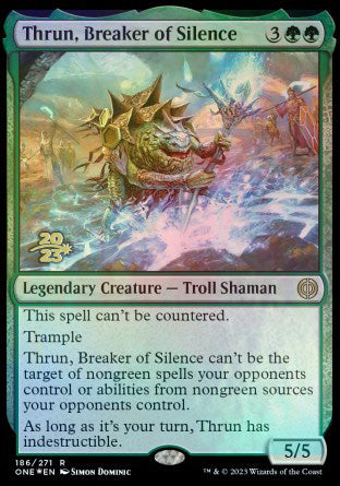 Thrun, Breaker of Silence [Phyrexia: All Will Be One Prerelease Promos] | Empire Gaming NC