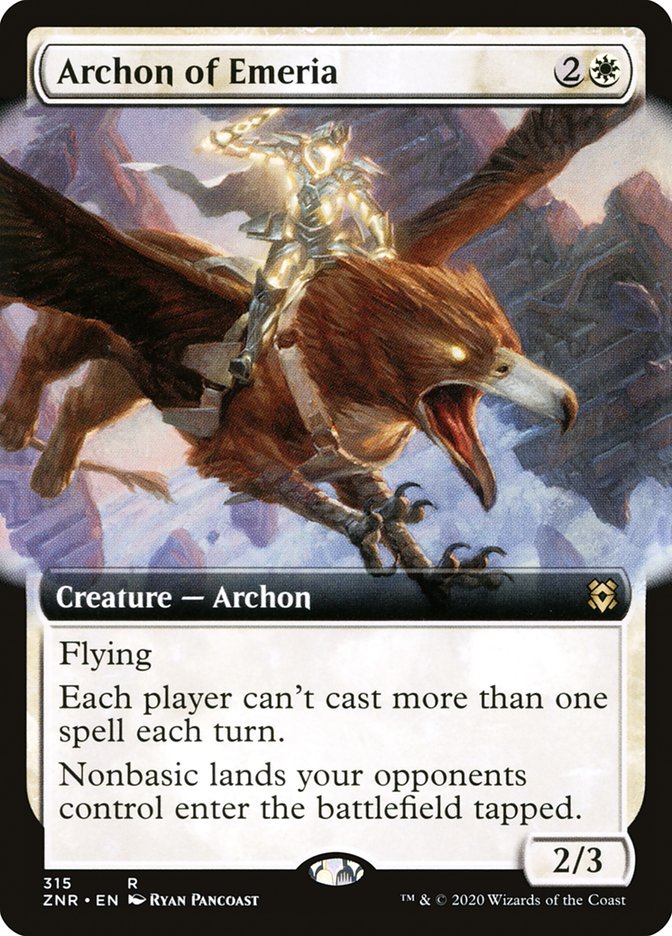 Archon of Emeria (Extended Art) [Zendikar Rising] | Empire Gaming NC