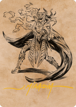 Livaan, Cultist of Tiamat Art Card (Gold-Stamped Signature) [Commander Legends: Battle for Baldur's Gate Art Series] | Empire Gaming NC