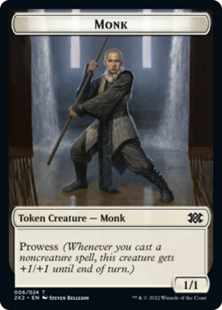 Faerie Rogue // Monk Double-sided Token [Double Masters 2022 Tokens] | Empire Gaming NC