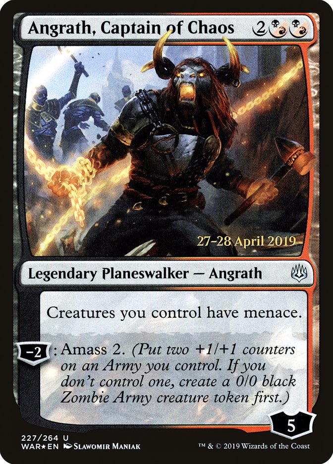 Angrath, Captain of Chaos  [War of the Spark Prerelease Promos] | Empire Gaming NC