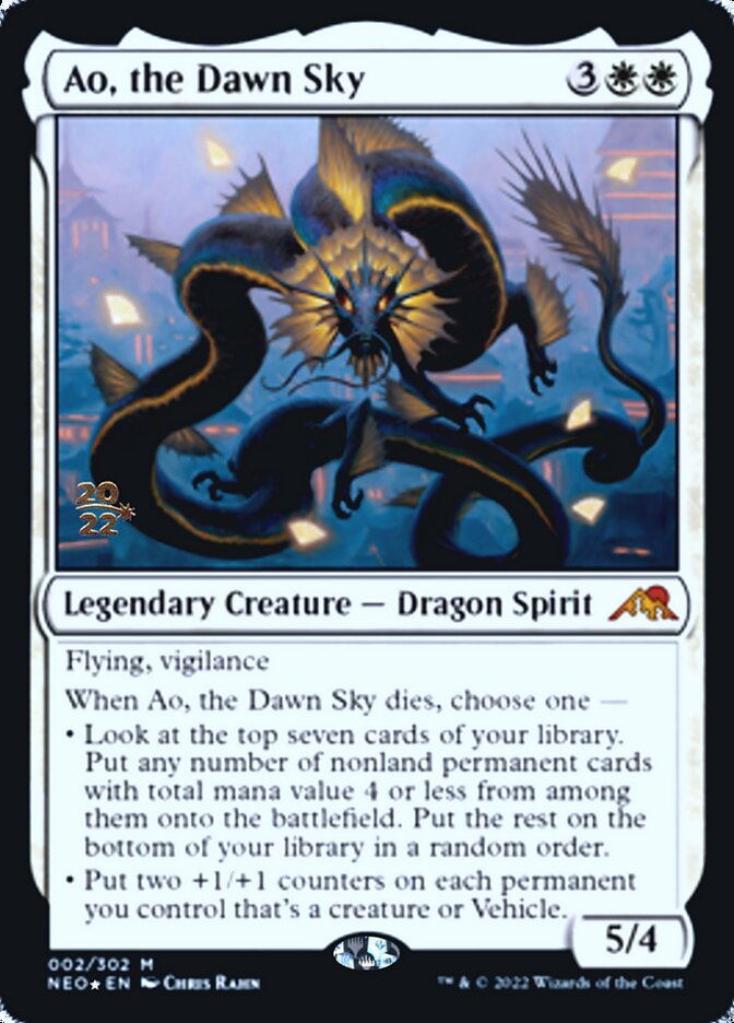 Ao, the Dawn Sky [Kamigawa: Neon Dynasty Prerelease Promos] | Empire Gaming NC