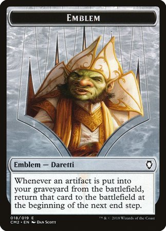 Emblem - Daretti, Scrap Savant [Commander Anthology Volume II Tokens] | Empire Gaming NC