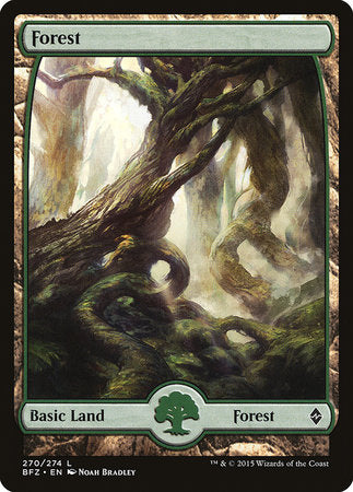 Forest (270) - Full Art [Battle for Zendikar] | Empire Gaming NC