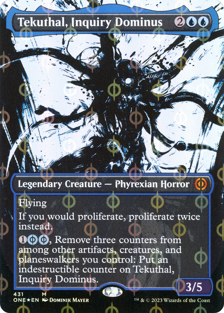 Tekuthal, Inquiry Dominus (Borderless Ichor Step-and-Compleat Foil) [Phyrexia: All Will Be One] | Empire Gaming NC