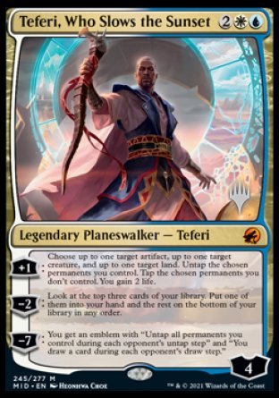 Teferi, Who Slows the Sunset (Promo Pack) [Innistrad: Midnight Hunt Promos] | Empire Gaming NC