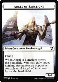 Angel of Sanctions // Horror Double-sided Token [Commander 2019 Tokens] | Empire Gaming NC