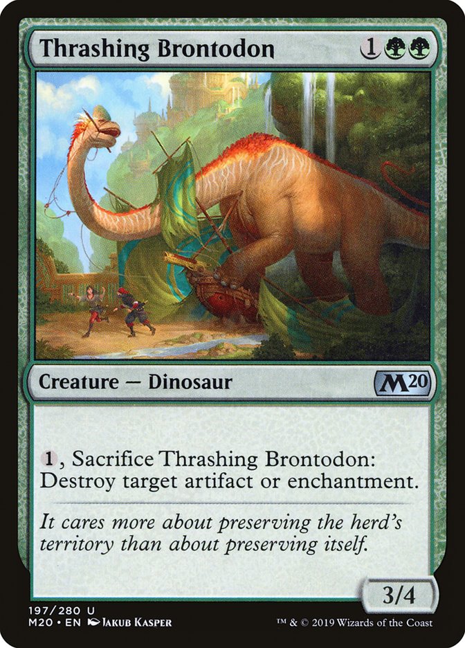 Thrashing Brontodon [Core Set 2020] | Empire Gaming NC