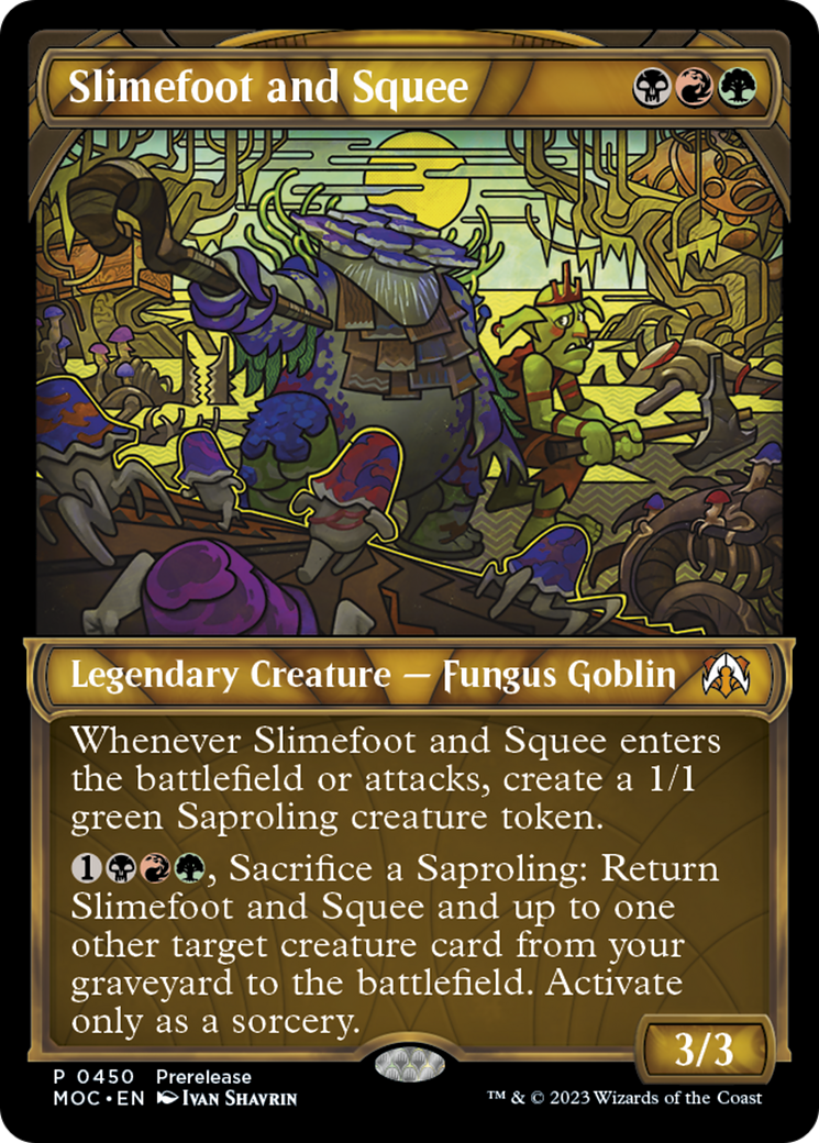 Slimefoot and Squee (Showcase Planar Booster Fun) [March of the Machine Commander Prerelease Promos] | Empire Gaming NC