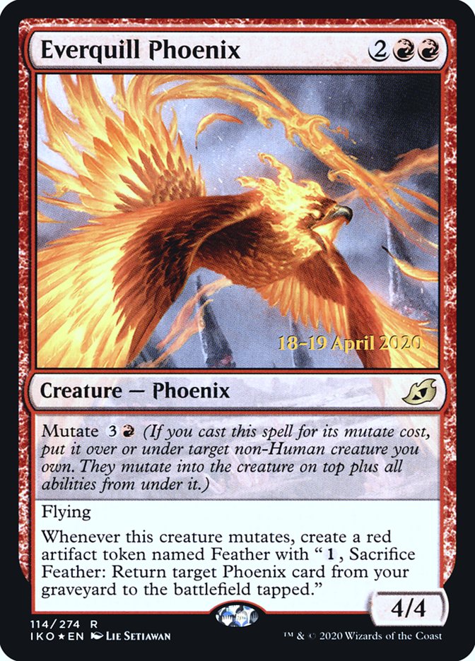 Everquill Phoenix  [Ikoria: Lair of Behemoths Prerelease Promos] | Empire Gaming NC