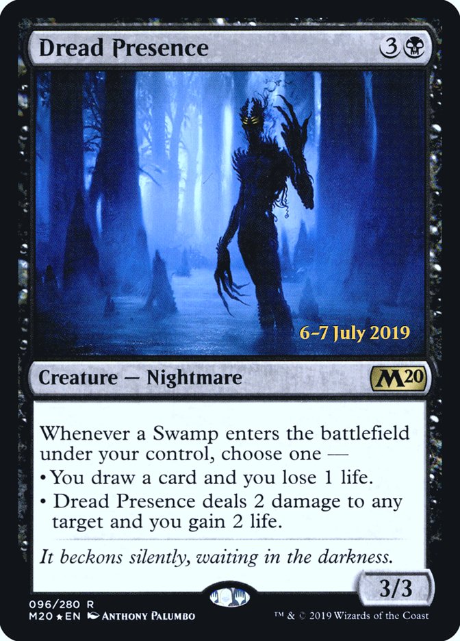 Dread Presence  [Core Set 2020 Prerelease Promos] | Empire Gaming NC