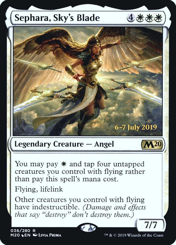 Sephara, Sky's Blade  [Core Set 2020 Prerelease Promos] | Empire Gaming NC