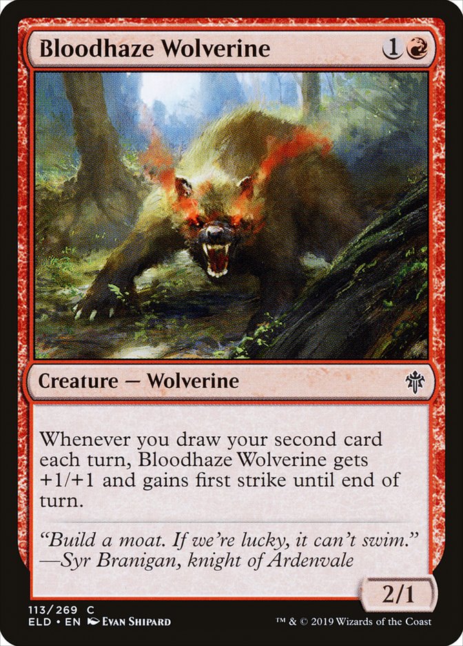 Bloodhaze Wolverine [Throne of Eldraine] | Empire Gaming NC