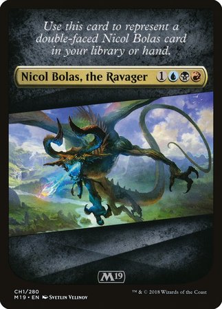 Checklist Card - Core Set 2019 (Nicol Bolas, the Ravager) [Core Set 2019 Tokens] | Empire Gaming NC