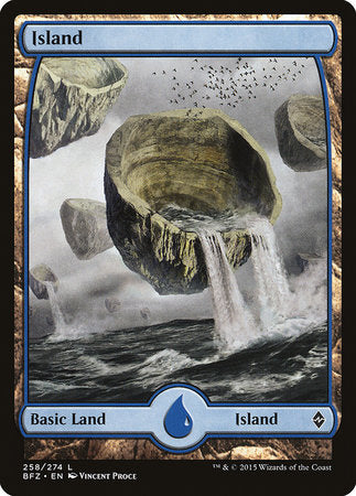 Island (258) - Full Art [Battle for Zendikar] | Empire Gaming NC