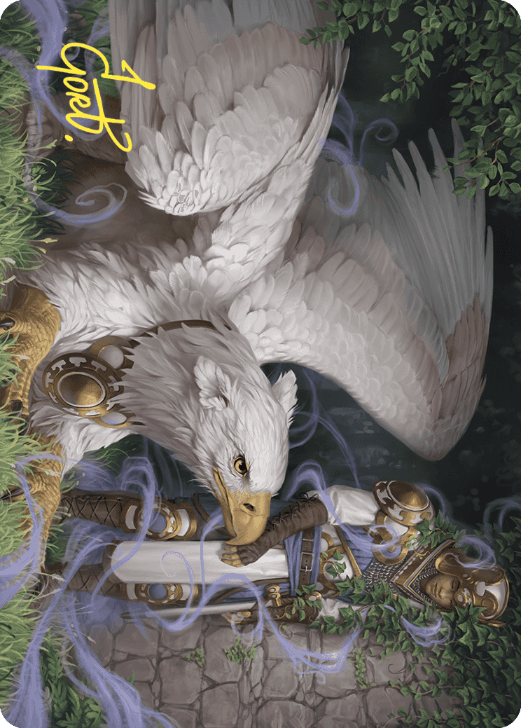 Dutiful Griffin Art Card (Gold-Stamped Signature) [Wilds of Eldraine Art Series] | Empire Gaming NC