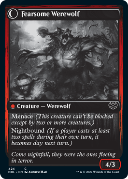 Fearful Villager // Fearsome Werewolf [Innistrad: Double Feature] | Empire Gaming NC