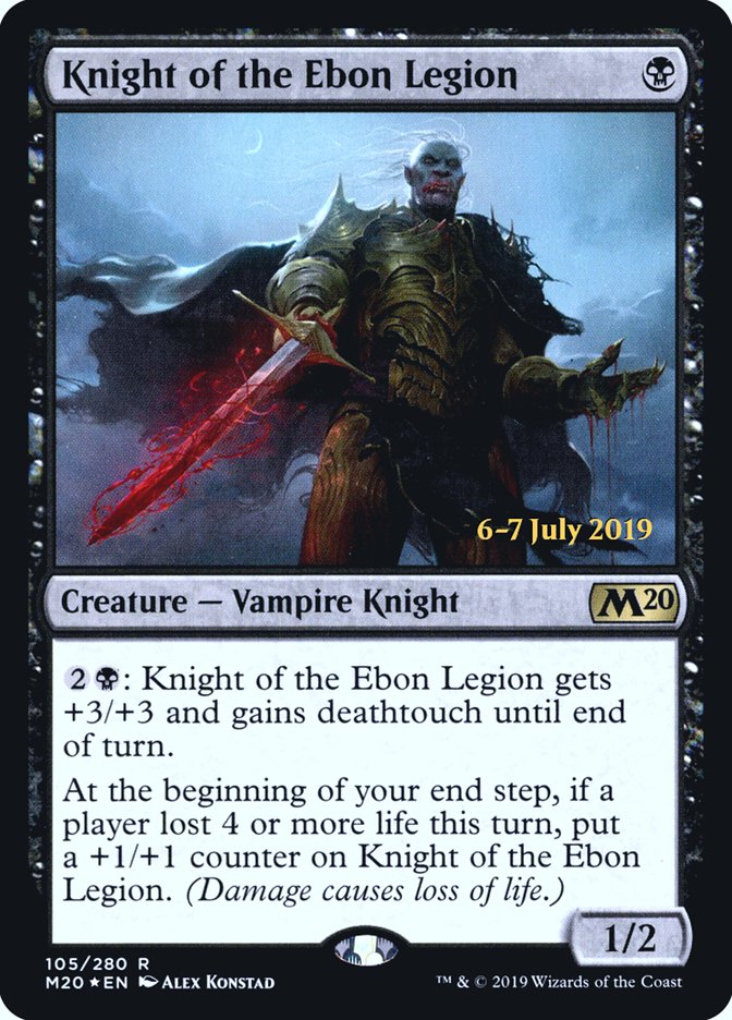 Knight of the Ebon Legion  [Core Set 2020 Prerelease Promos] | Empire Gaming NC