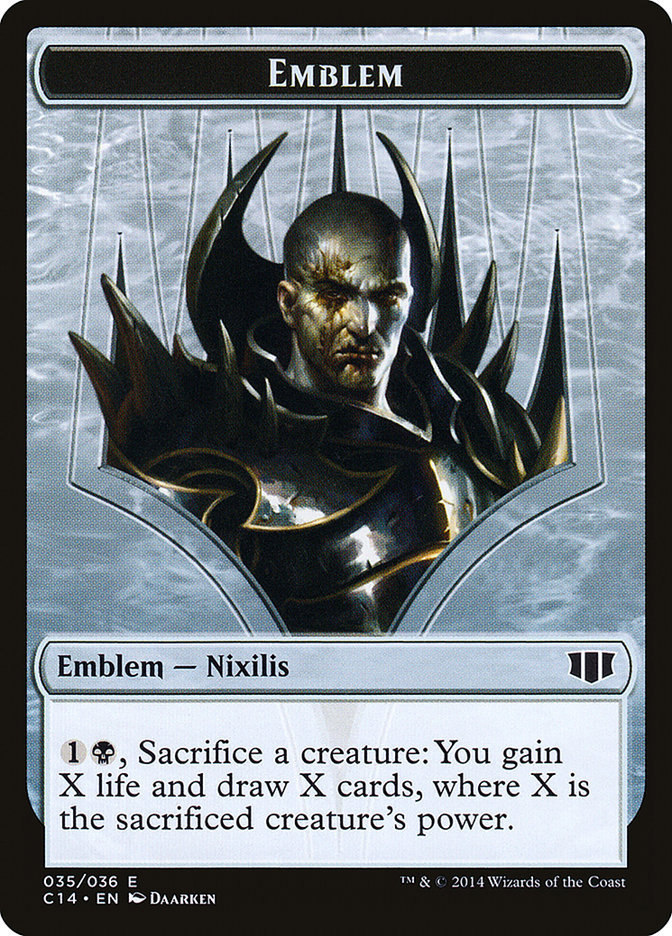 Ob Nixilis of the Black Oath Emblem // Zombie (016/036) Double-sided Token [Commander 2014 Tokens] | Empire Gaming NC