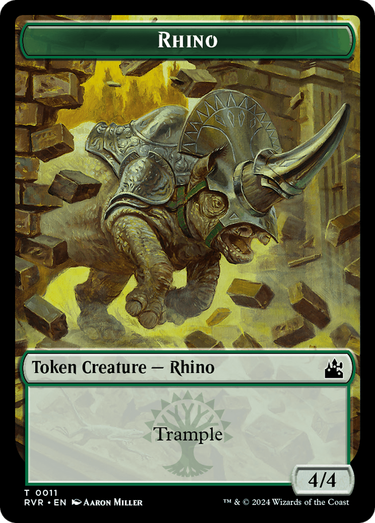 Goblin (0008) // Rhino Double-Sided Token [Ravnica Remastered Tokens] | Empire Gaming NC