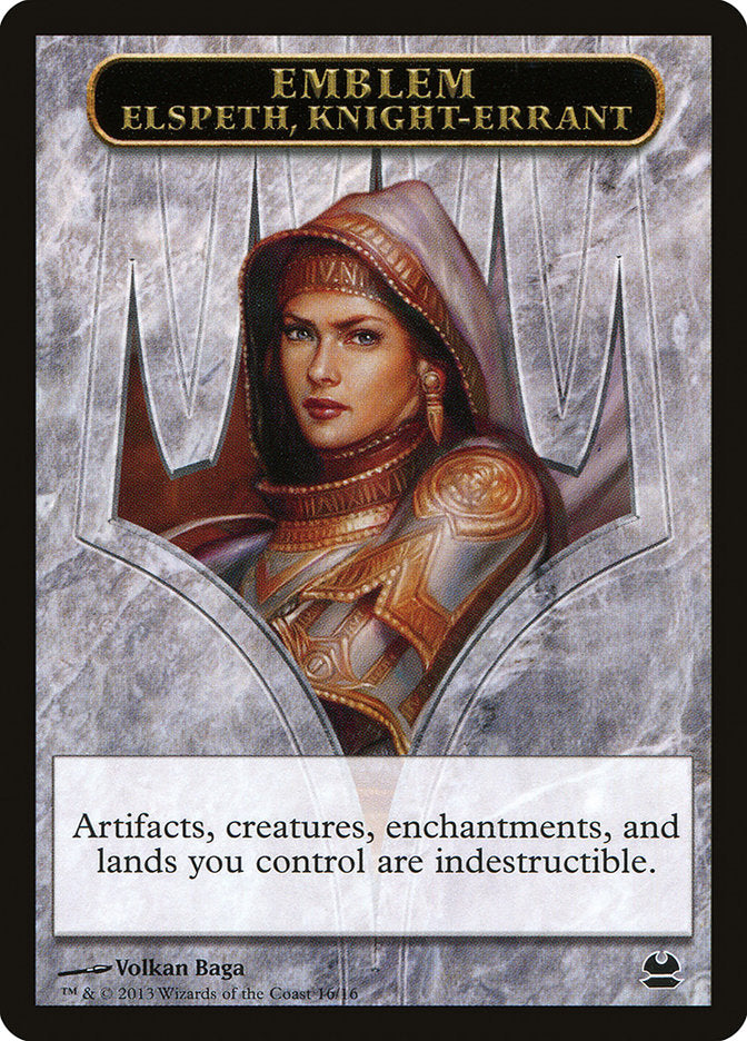 Elspeth, Knight-Errant Emblem [Modern Masters Tokens] | Empire Gaming NC