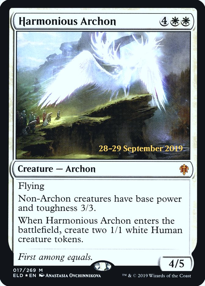 Harmonious Archon  [Throne of Eldraine Prerelease Promos] | Empire Gaming NC