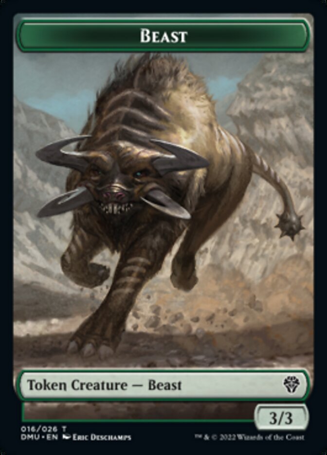 Kavu // Beast Double-sided Token [Dominaria United Commander Tokens] | Empire Gaming NC