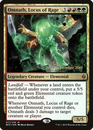 Omnath, Locus of Rage [Battle for Zendikar Promos] | Empire Gaming NC