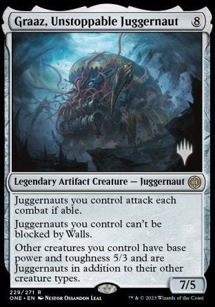 Graaz, Unstoppable Juggernaut (Promo Pack) [Phyrexia: All Will Be One Promos] | Empire Gaming NC