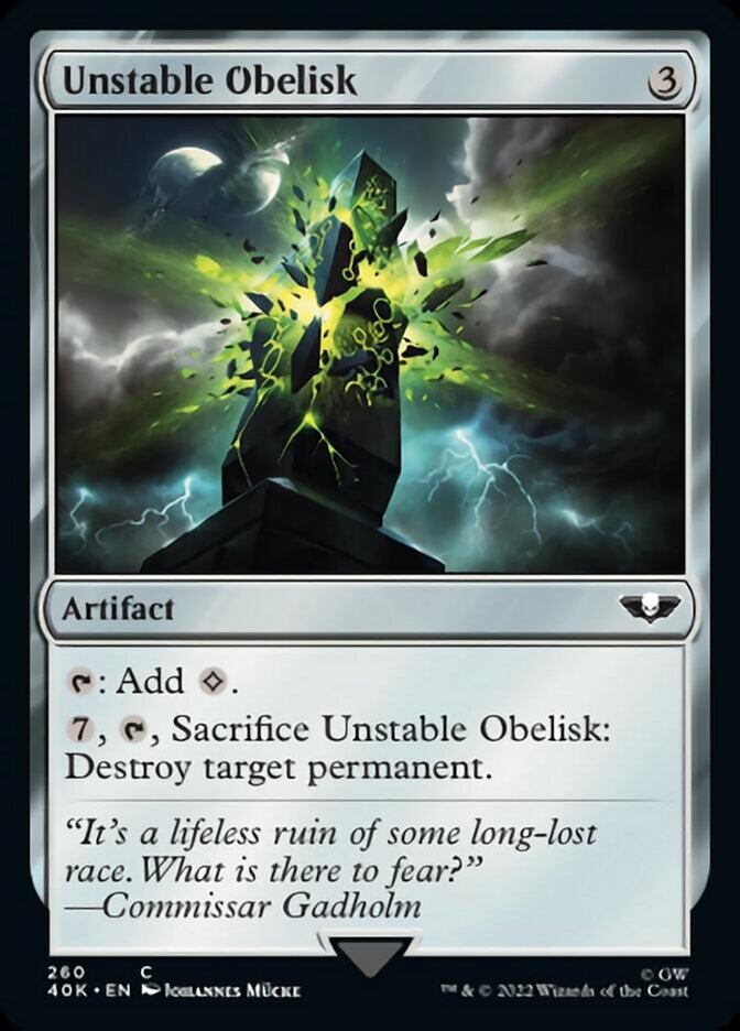 Unstable Obelisk (Surge Foil) [Universes Beyond: Warhammer 40,000] | Empire Gaming NC